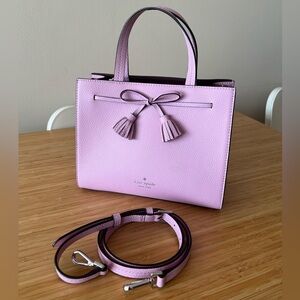 Kate Spade Hayes Street Pebbled Leather Satchel - LILAC